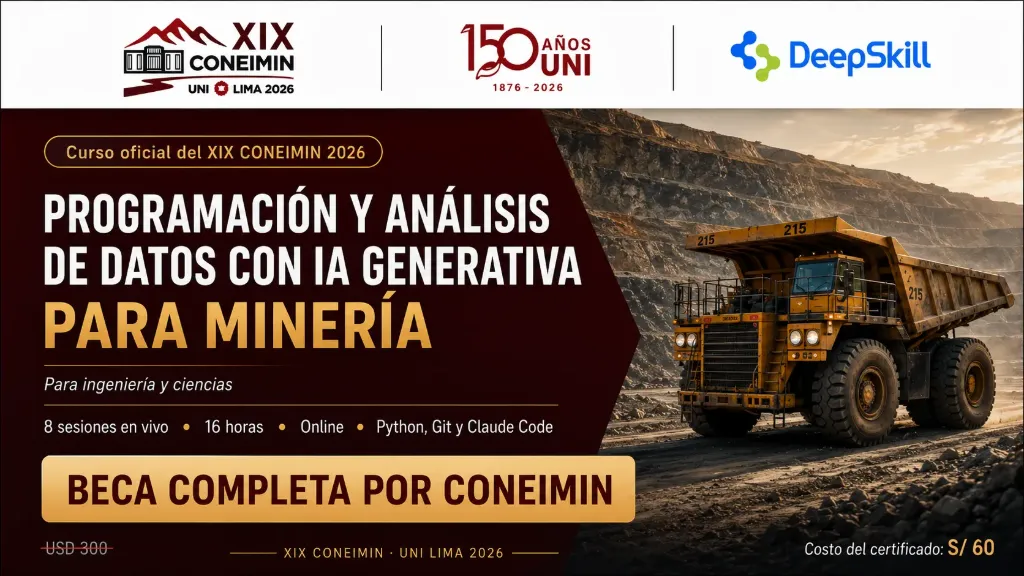 Certificado — Programación y Análisis de Datos con IA Generativa para Minería